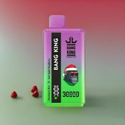 Bang King 30000 Puffs Norge Engros Engangs vape 36ml 550mAh Type-C – Jordbær Kiwi Sur Eple Bringebær