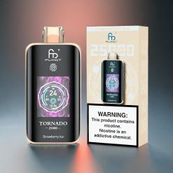 Fumot Tornado 25000 Puffs Norge engros HD Skjerm Jordbær Is 700mAh 20ml Type-C