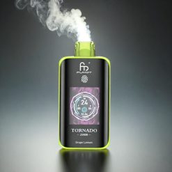 Fumot Tornado Norge engros 25000 Puffs Vape Drupe Sitron med HD Skjerm, 700mAh Batteri & Type-C Lading