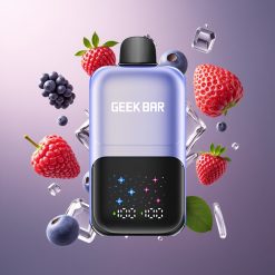 GEEKBAR 2GO Norge Engros – 20mL Dual Tank, 50000 Puffs, Justerbar Smak/Kjølighet, Ladeskjerm, 5% Nikotinsalt, Blandede Bær Is