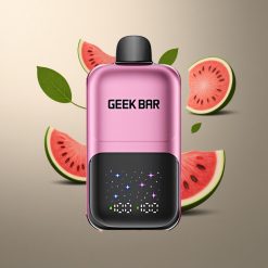 GEEKBAR 2GO Norge engros Vape til Engangsbruk Pen 50000 Puffs 20mL Dual Tanks Peach & Watermelon (Fersken & Vannmelon) med Justerbar Smak/Kjølighet og Omladbar Batteri