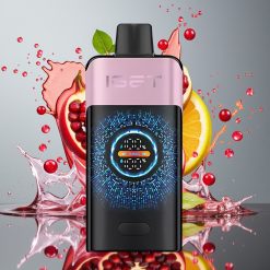 IGET ONE 12000 Puffs Norge Engros – 2700 mAh Batteri, 0.6 ohm Dual Mesh Coil, Stor Bøyd Fargeskjerm – Kirsebær Granat Engangs Vape