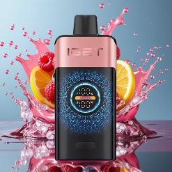 IGET ONE 12000 Puffs Norge Engros Engangs Vape Blåbær og Bringebær med 2700 mAh Batteri og Stor Bøyd Fargeskjerm