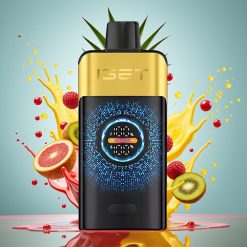 IGET ONE 12000 Puffs Norge Engros Engangs Vape Kiwi Ananas med 2700 mAh Batteri og Stor Bøyd Fargeskjerm