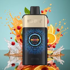 IGET ONE 12000 Puffs Norge Engros Engangs Vape Tropisk Oransje Monster med 2700 mAh Batteri og Stor Bøyd Fargeskjerm