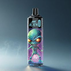JNR Alien 10000 Puffs Norge Engros – 850mAh Batteri, 20ml E-væske, Type-C Hurtiglading, Sporty Design, LED (RGB) Lys – Svart Is