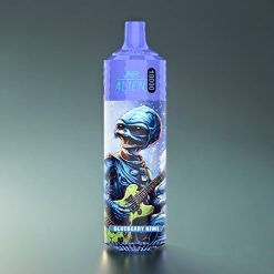 JNR Alien 10000 Puffs Norge Engros Vape Blåbær Kiwi med 850mAh Batteri, 1.2 Ohm Mesh Coil, Type-C Lynladning & RGB LED