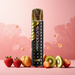 JNR Black&Golden Norge Engros 600+200 Puffs 2ml E-Liquid Vape til engangsbruk Jordbær Kiwi