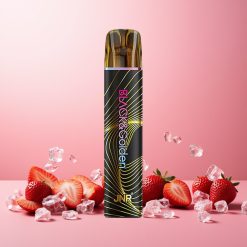 JNR Black&Golden Norge Engros 600+200 Puffs 2ml Jordbær Is Vape til engangsbruk med 550mAh Batteri og 2% Nikotin – TPD-sertifisert