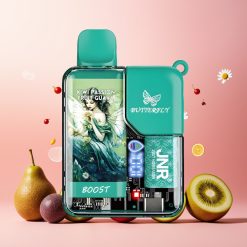 JNR Butterfly 8500 Puffs Norge Engros Vape til engangsbruk 1200mAh 15ml Digital Display – Kiwi Pasjonsfrukt Guava