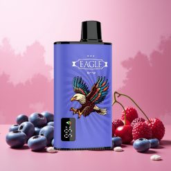 JNR EAGLE Smart Norge Engros Vape til engangsbruk 23000 Puffs Blåbær Bringebær Kirsebær med Digital Skjerm, 1.0ohm Mesh Coil & Justerbar Luftstrøm