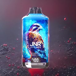 JNR Falcon X⁺ 28000 Norge Engros – 28000 Puffs, Synlig E-væske, Toppfyll Design, Blåbær Bringebær Kirsebær, 2 10ml E-væske, 950mAh Batteri, Type-C Lading