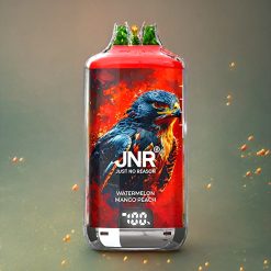 JNR Falcon X⁺ 28000 Norge Engros – 28000 Puffs, Synlig E-Væskenivå, Toppfyllingsdesign, 1.2Ω Dual Mesh Coil, Vannmelon Mango Fersken, 2 10ml E-Væske Inkludert