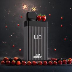 LIO BOXX Norge Engros 4000 Puffs Engangs vape Svart Jordbær med 650mAh batteri og 10ml e-væske