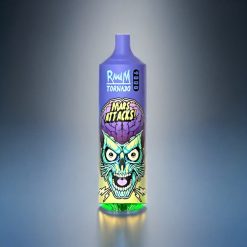 RandM Tornado 9000 Puffs Norge Engros – 850 mAh Oppladbar, 18 mL E-væske, Mesh Coil, Blåbær Is