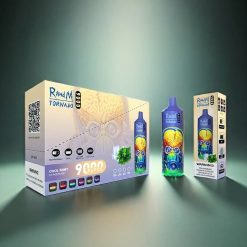 RandM Tornado 9000 Puffs Norge Engros – 850 mAh Oppladbar – 18 mL Væske – Mesh Coil
