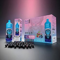 RandM Tornado 9000 Puffs Norge engros – Blåbær Kirsebær Tranebær – 850 mAh – 18 mL – Mesh Coil – RGB Display
