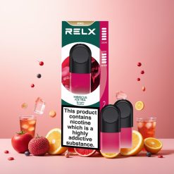 RELX Pod Pro Norge Engros – 1.8% Nikotin, 1.9 ml Pod, Fantastisk Smak & Ekstra Myk Opplevelse, Hibiscus IsTe