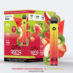 Vape Gang Disposables - Vape Gang Switch Duo 2 smaker (eske med 10) 2B260F45 jordbær eple vannmelon - jordbær kiwi