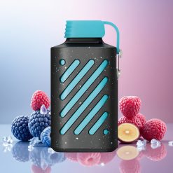VOZOL GEAR 10000 Norge Engros – 10000 Puffs, 30 Smaker, Blå Bringebær Is – Multi-Functional Buckle, VAMT Mesh Coil, 20 ml E-væske Kapasitet