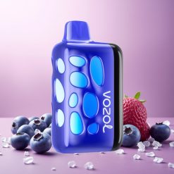 VOZOL RAVE 40000 Norge Engros Vape til engangsbruk Blåbær Is med 1000mAh Batteri, 270° Glødende Design & Beat-Synced Party Mode